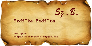 Szőke Beáta névjegykártya